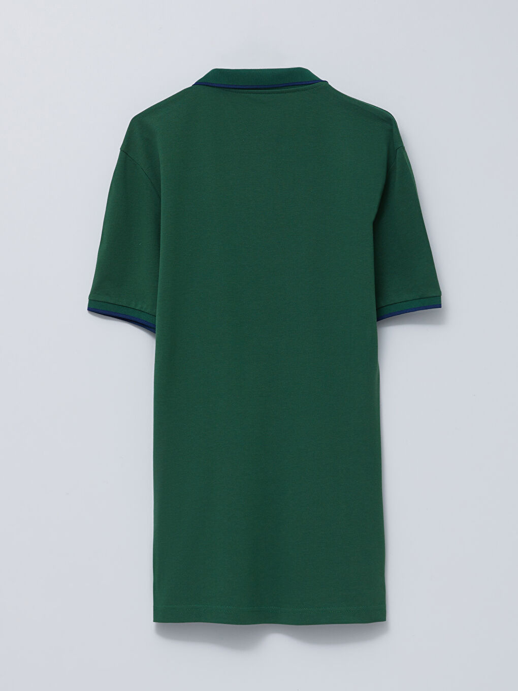 Yeşil Polo Yaka Kısa Kollu Pike Erkek Tişört-6