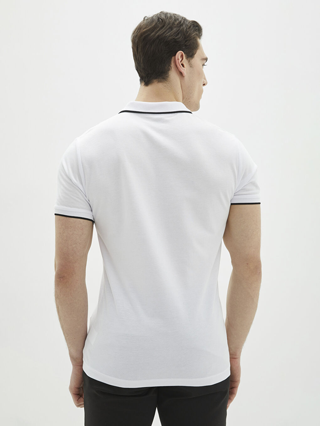 Polo Neck Short Sleeve Pique Men's T-Shirt-4