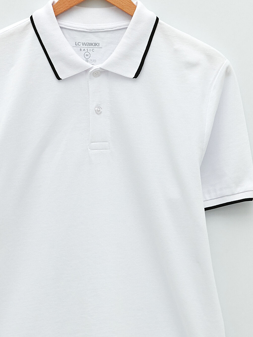 Polo Neck Short Sleeve Pique Men's T-Shirt-7