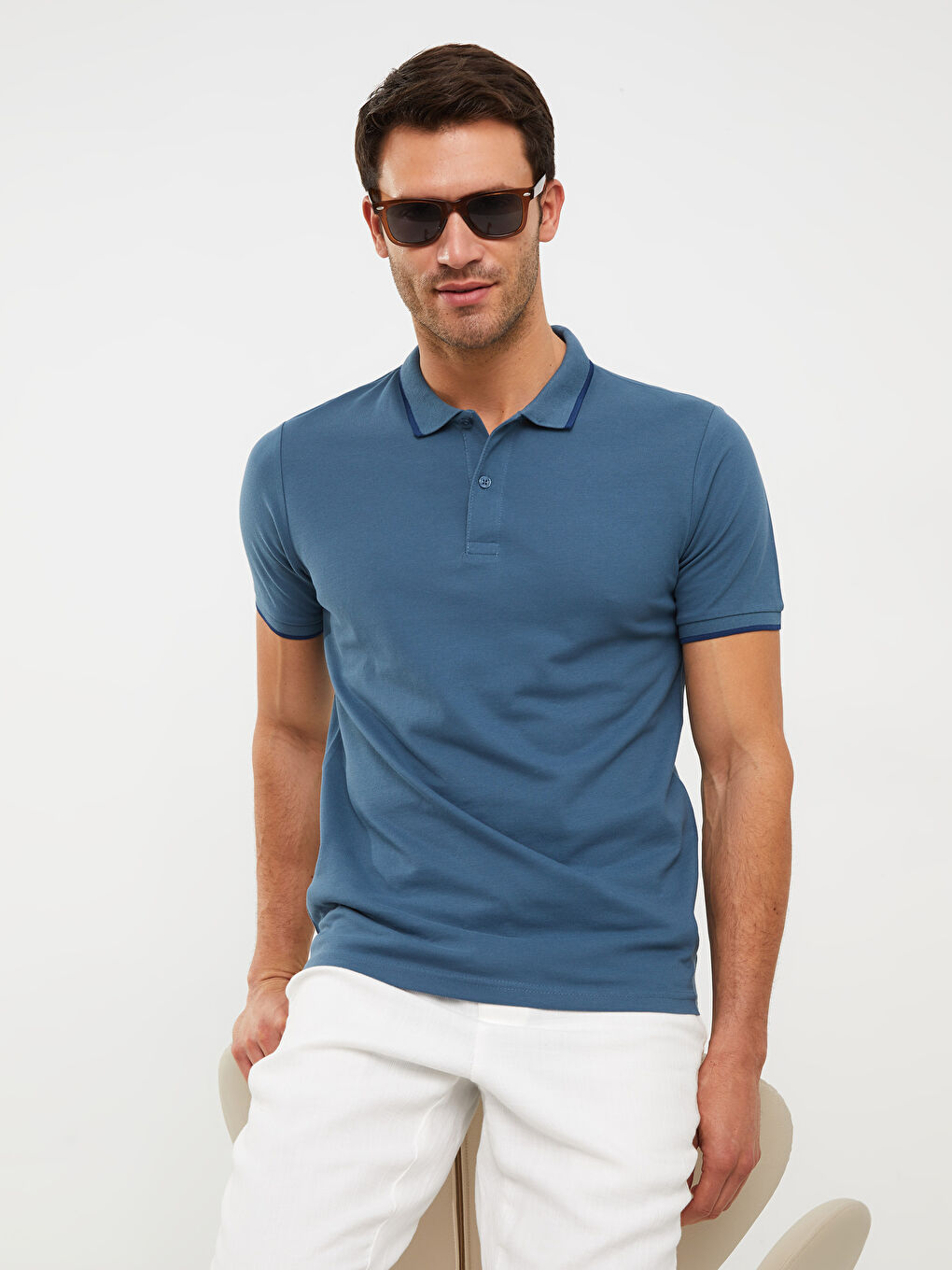 Polo Yaka Kısa Kollu Pike Erkek Tişört