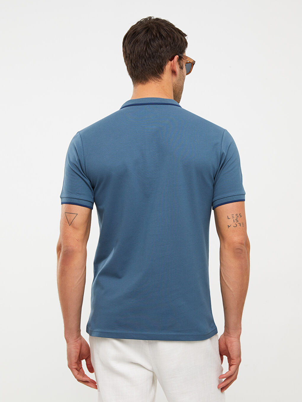 Polo Yaka Kısa Kollu Pike Erkek Tişört-4