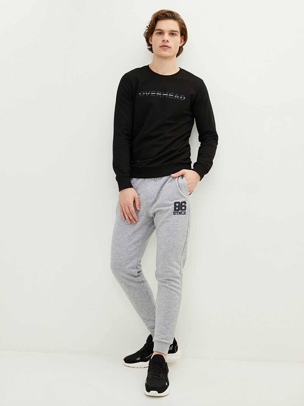 Gri Slim Fit Erkek Eşofman Altı