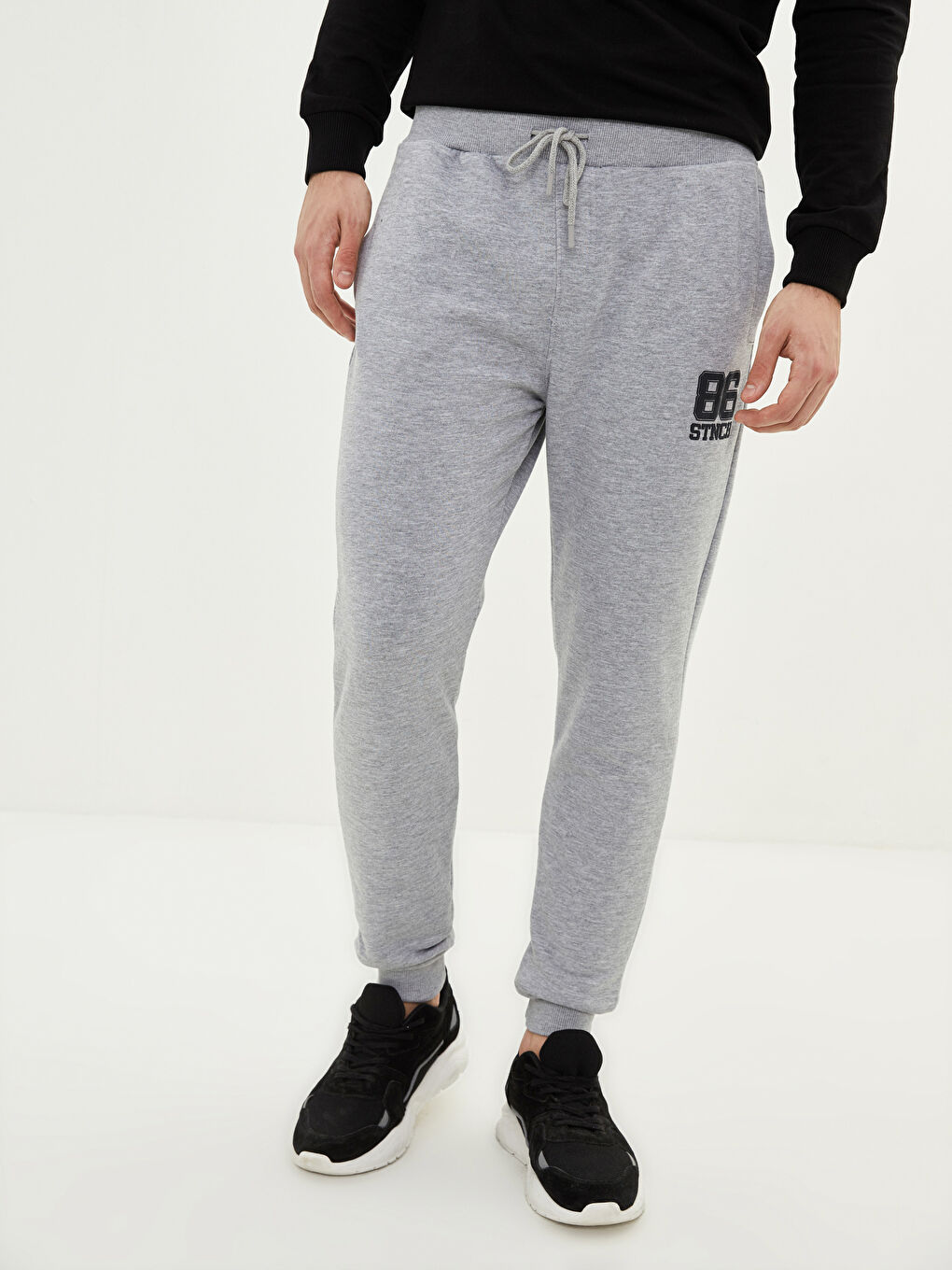 Gri Slim Fit Erkek Eşofman Altı-3