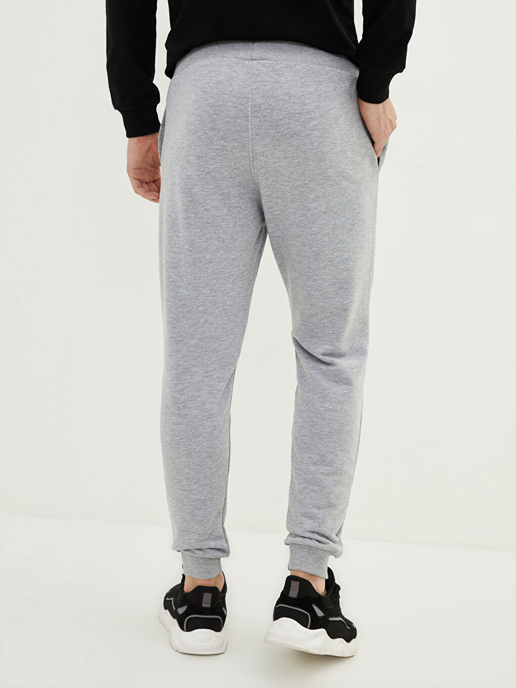 Gri Slim Fit Erkek Eşofman Altı-4