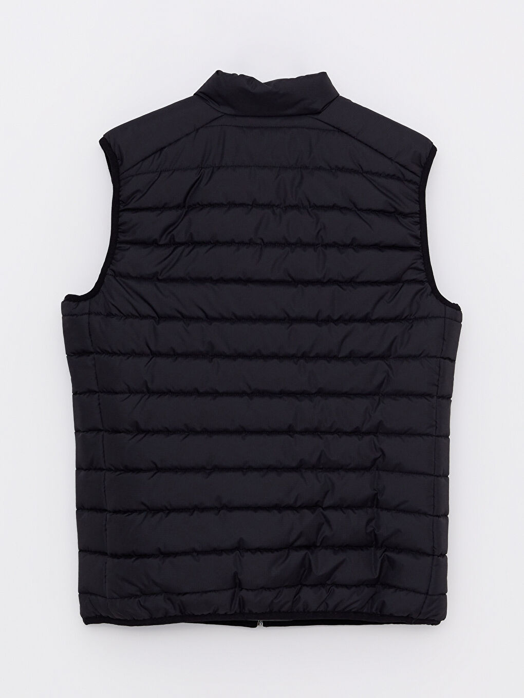 Siyah Slim Fit Dik Yaka Erkek Şişme Yelek-8