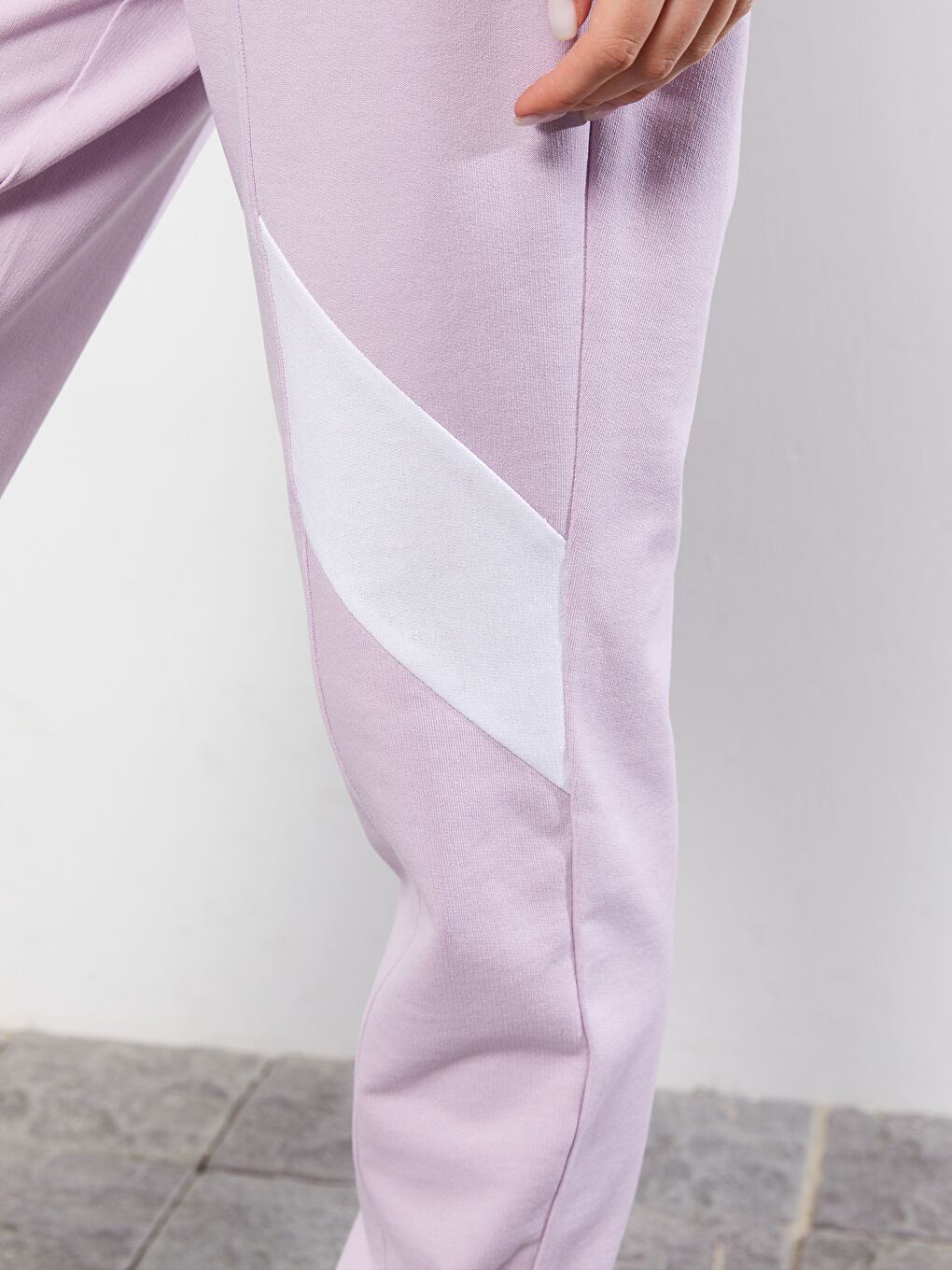 LCW Vision Elastic Waist Women's Jogger Sweatpants with Color Block -S2AD61Z8-G3W