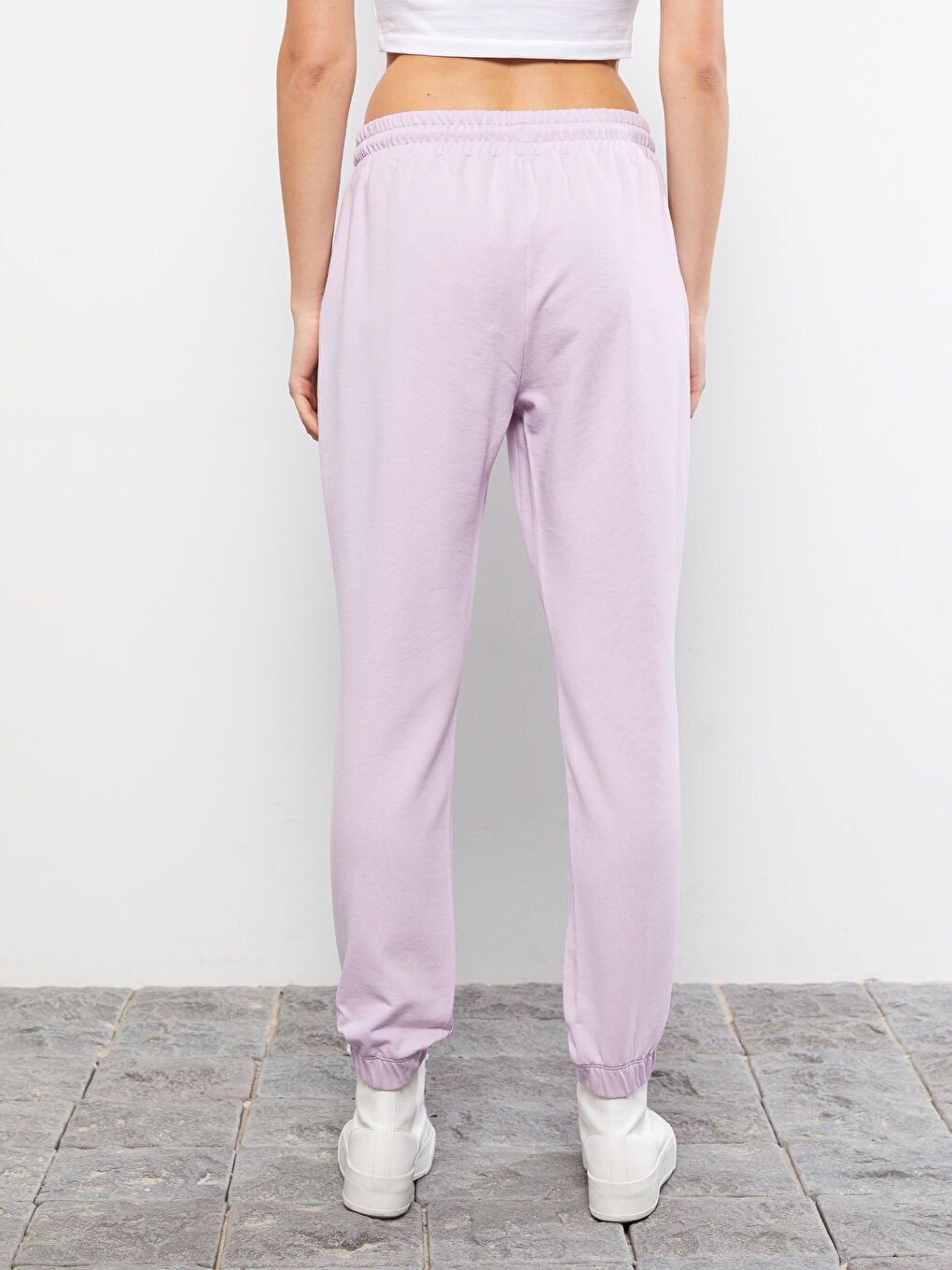 LCW Vision Elastic Waist Women's Jogger Sweatpants with Color Block -S2AD61Z8-G3W