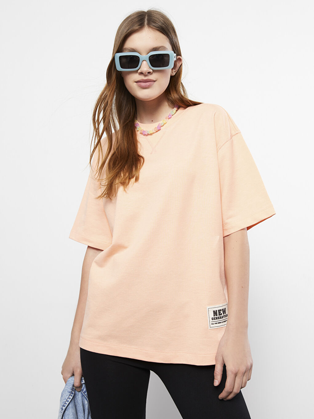 Crew Neck Printed Short Sleeve Women's T-Shirt-1