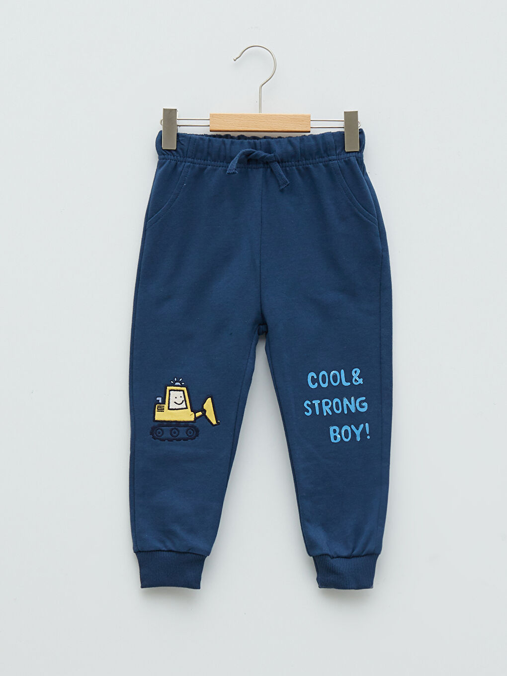 İndigo Beli Lastikli Baskılı Erkek Bebek Jogger Eşofman Alt