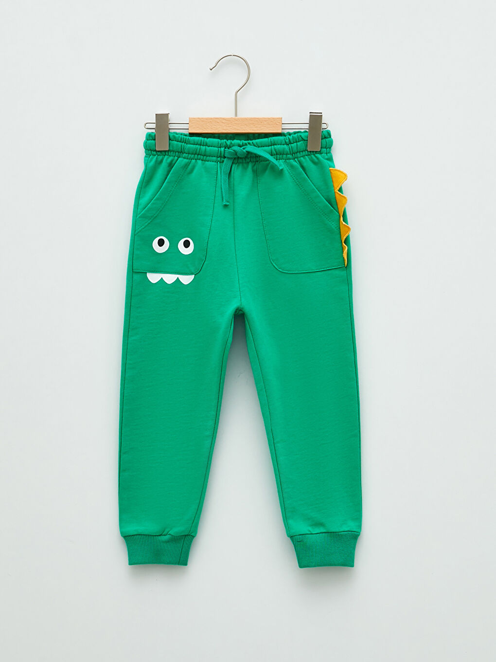 Yeşil Beli Lastikli Baskılı Erkek Bebek Jogger Eşofman Alt