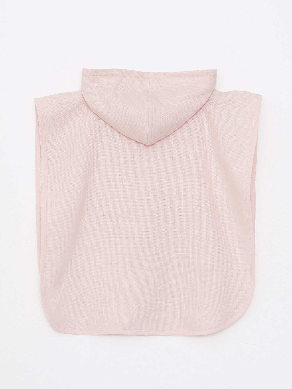 Pembe Kapüşonlu Baskılı Kız Bebek Panço Havlu-1