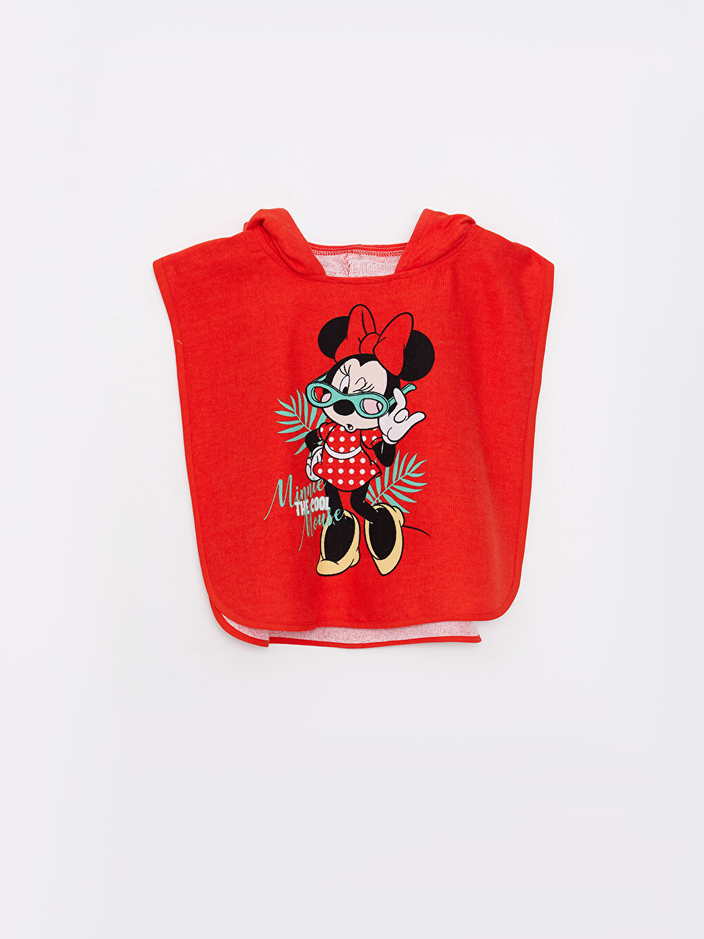 minnie mouse лицензияланған капюшонды жағажай сүлгісі қыз балаға арналған