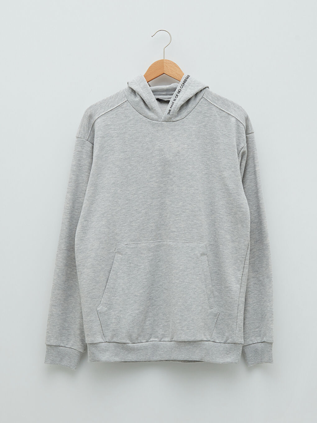 Базовая Мужская Толстовка с Капюшоном и Длинным Рукавом-5