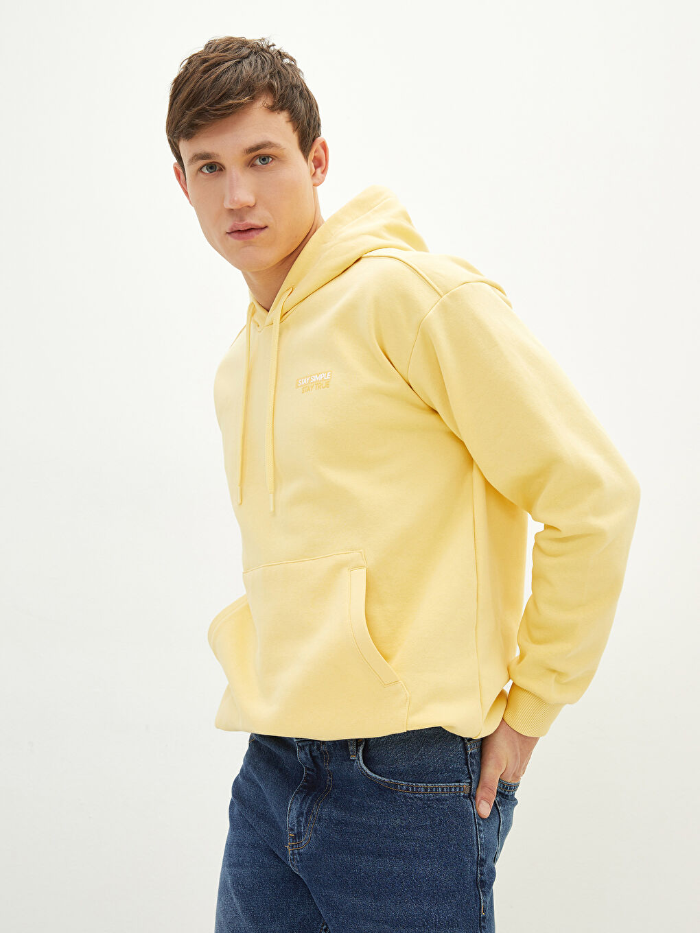 Hanorac Gros cu Mânecă Lungă Imprimat pentru Bărbați