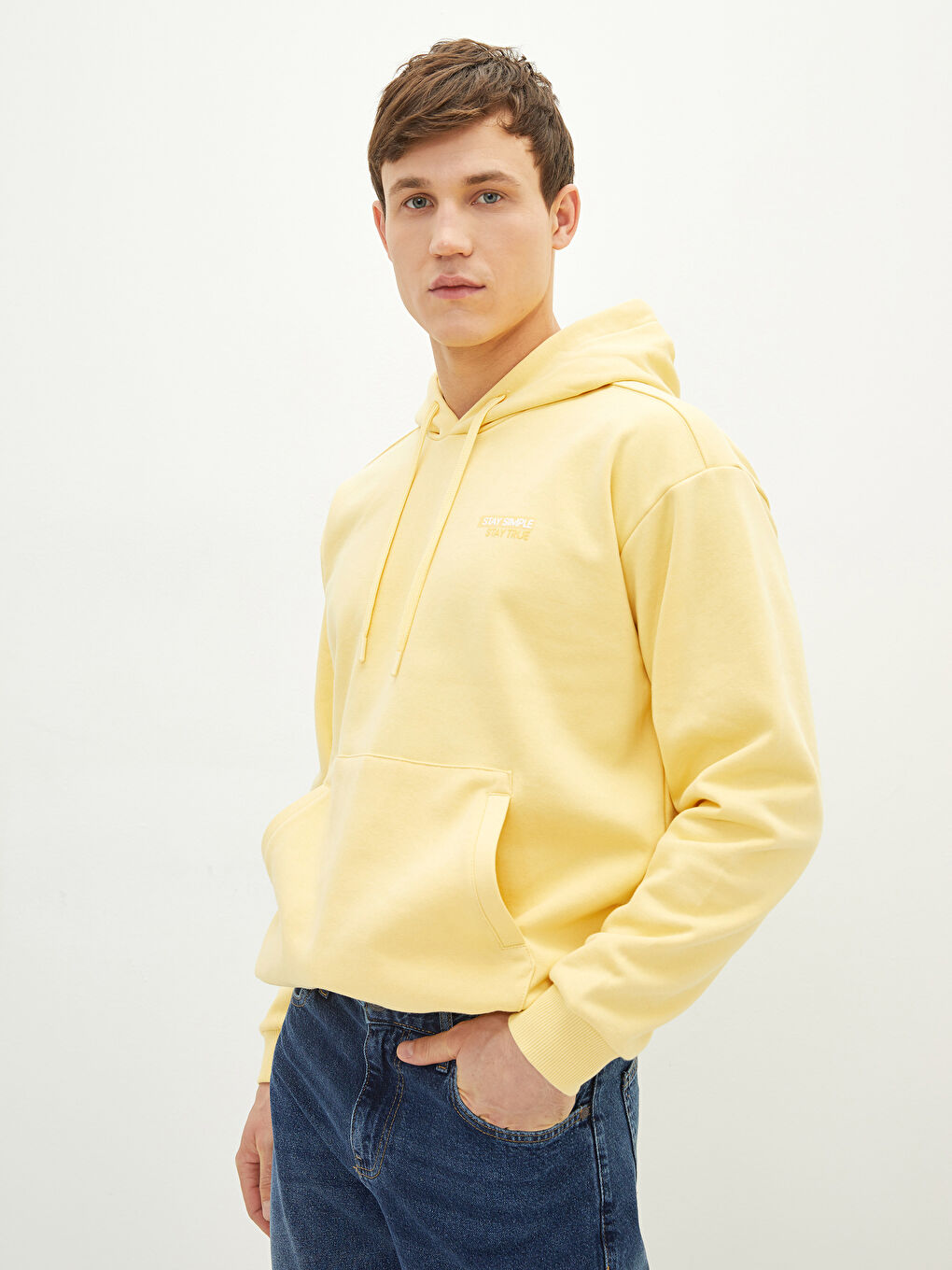 Hanorac Gros cu Mânecă Lungă Imprimat pentru Bărbați-1