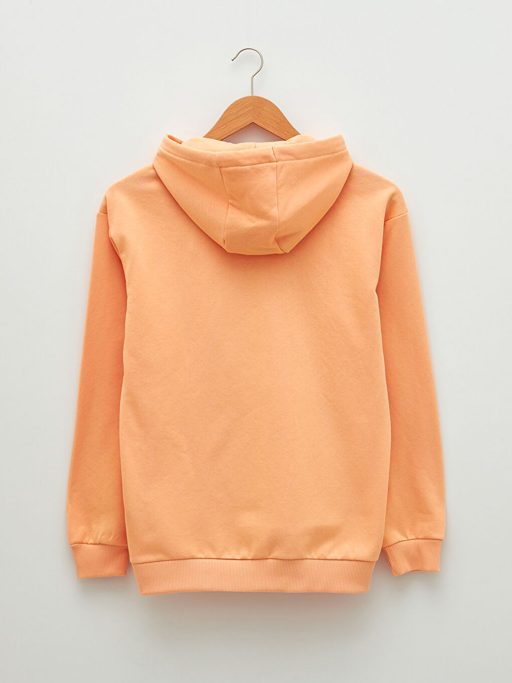 Mercan Uzun Kollu Baskılı Erkek Kalın Hoodie-6