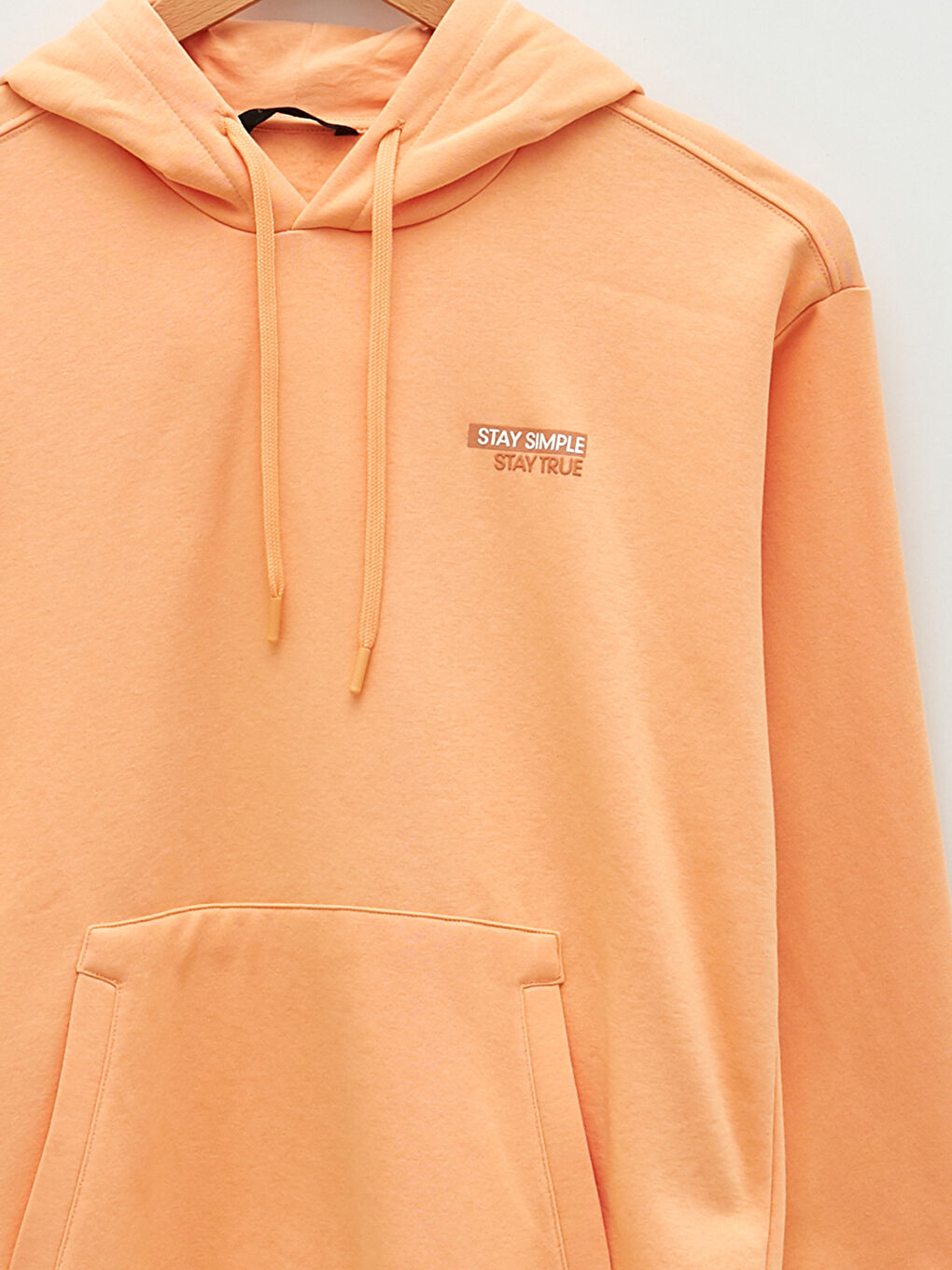 Mercan Uzun Kollu Baskılı Erkek Kalın Hoodie-7