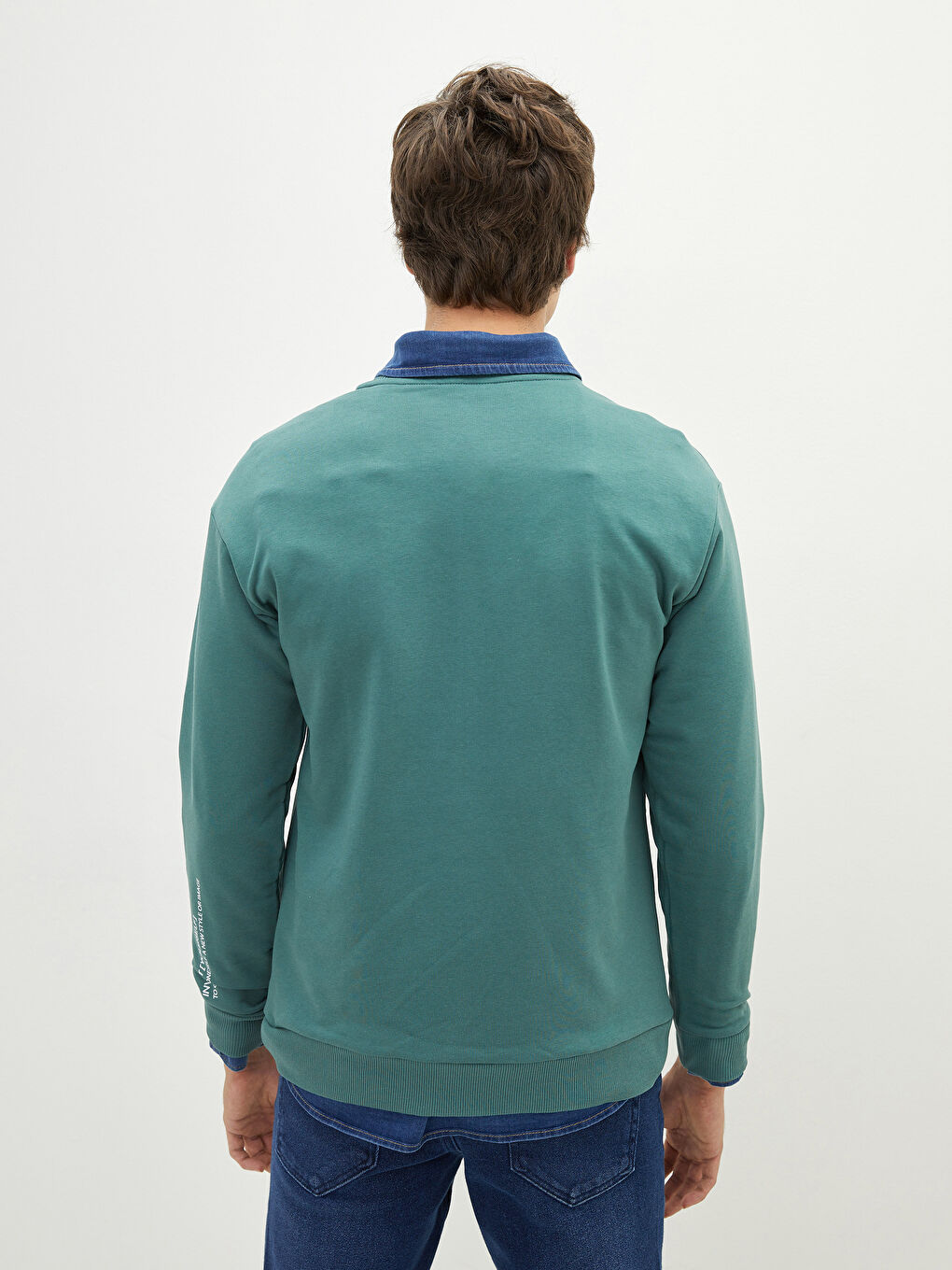 XSIDE Sweat-shirt imprimé à manches longues et col rond pour hommes -S2AE65Z8-S51