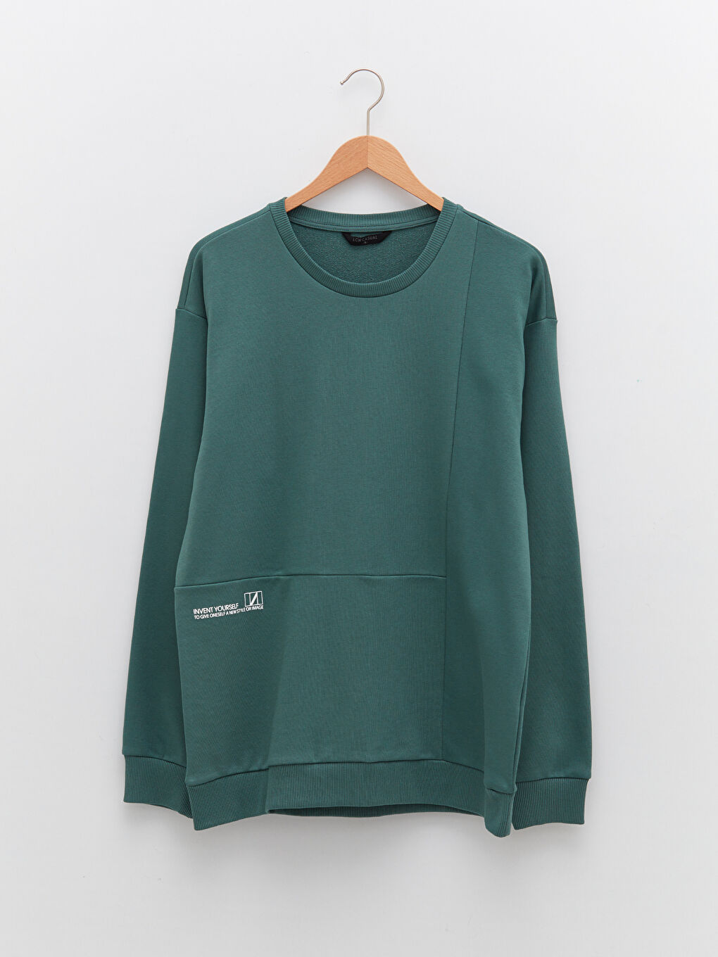 XSIDE Sweat-shirt imprimé à manches longues et col rond pour hommes -S2AE65Z8-S51