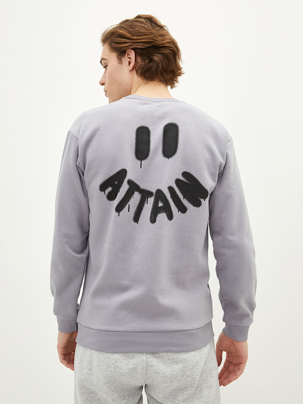 XSIDE Sweat-shirt Épais Imprimé pour Hommes à Col Rond -S2AE71Z8-S3C