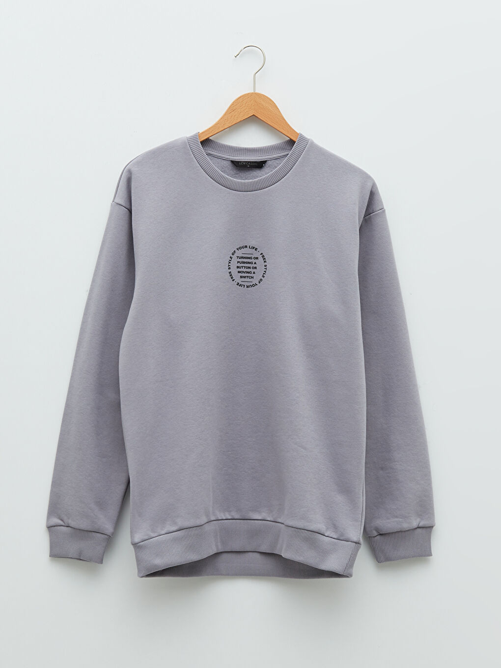 XSIDE Sweat-shirt Épais Imprimé pour Hommes à Col Rond -S2AE71Z8-S3C