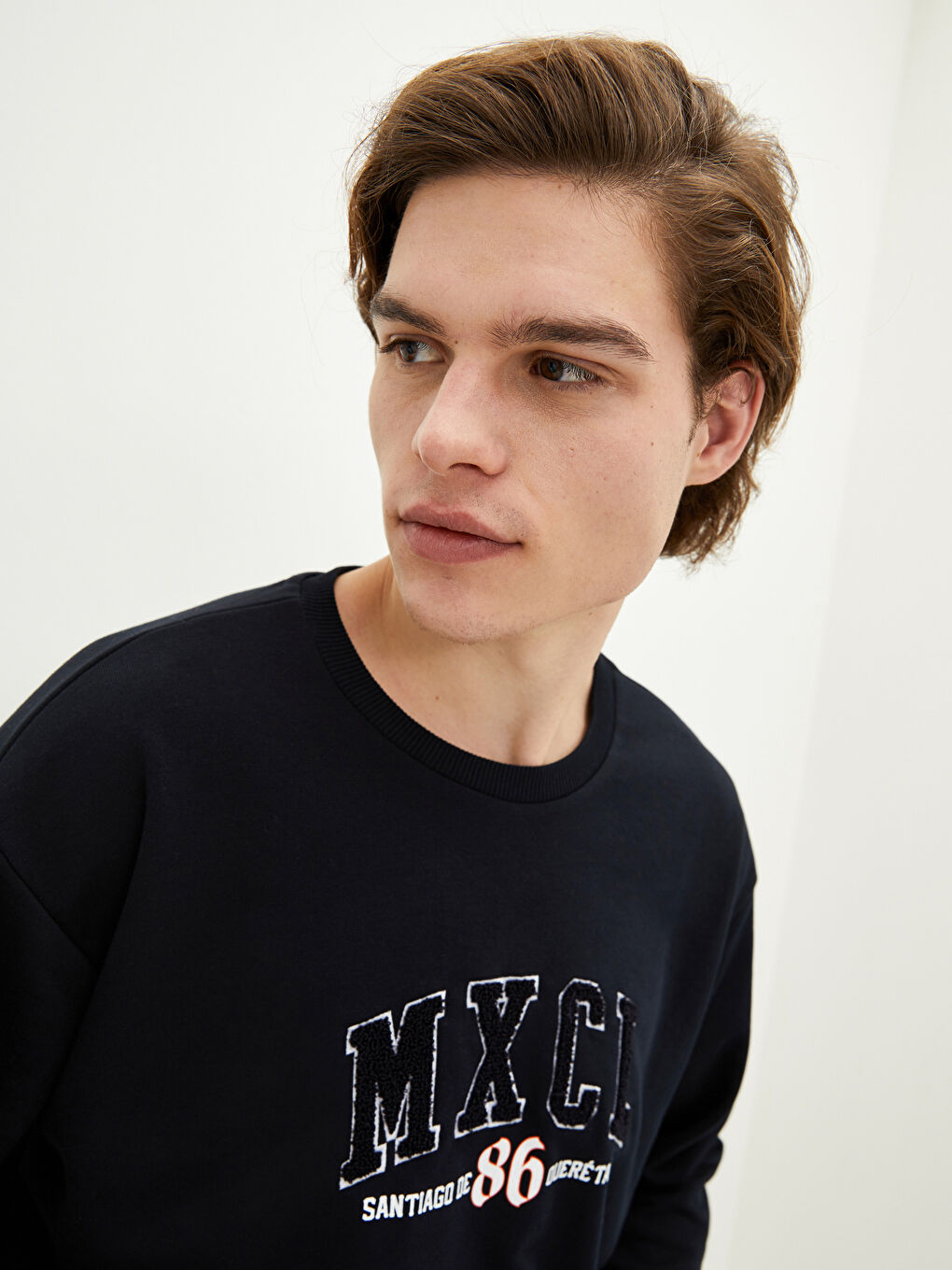 XSIDE Bisiklet Yaka Uzun Kollu Baskılı Erkek Sweatshirt -S2AE84Z8-RMP