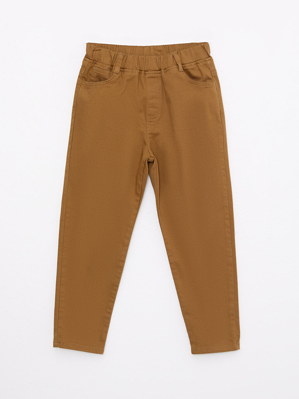 Sarı Beli Lastikli Basic Gabardin Erkek Çocuk Pantolon