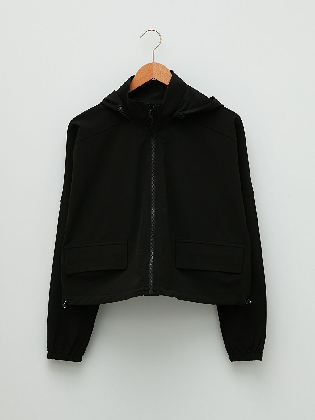 Mit Kapuze Gerader Langarm Outdoor-Regenmantel für Damen-4