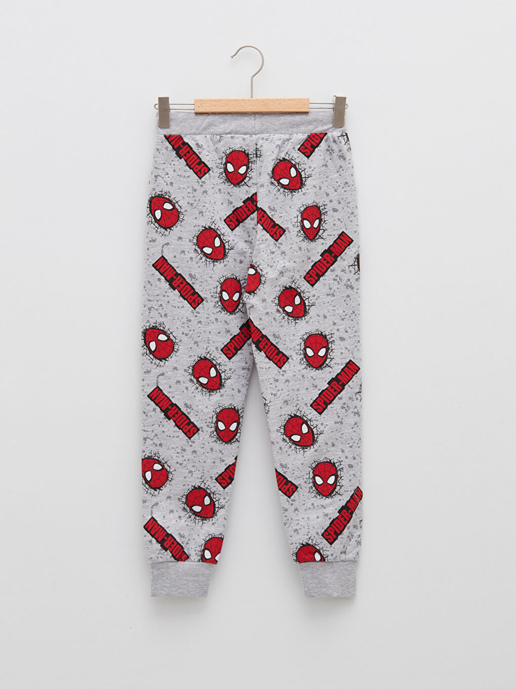 Gri Bisiklet Yaka Spider-Man Baskılı Uzun Kollu Erkek Çocuk Sweatshirt ve Eşofman Altı-4