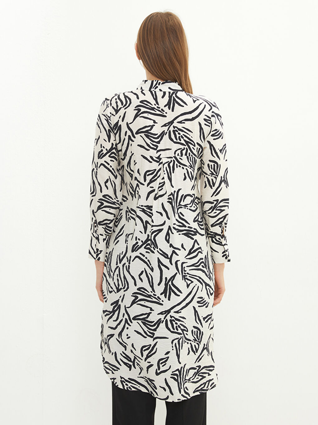 Gemusterte Damen-Hemd-Tunika-4