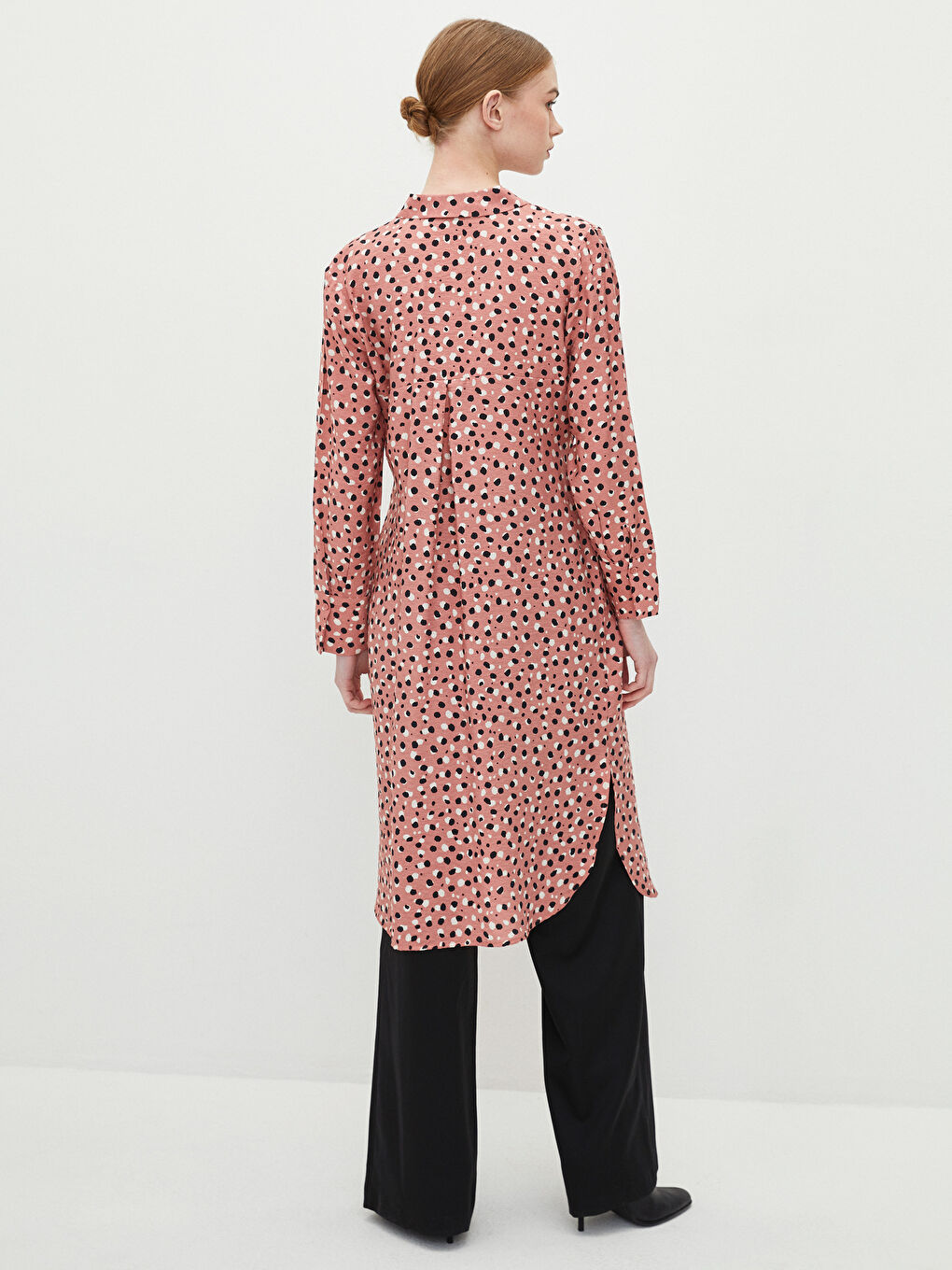 Принтті әйелдерге арналған жейде туника-3