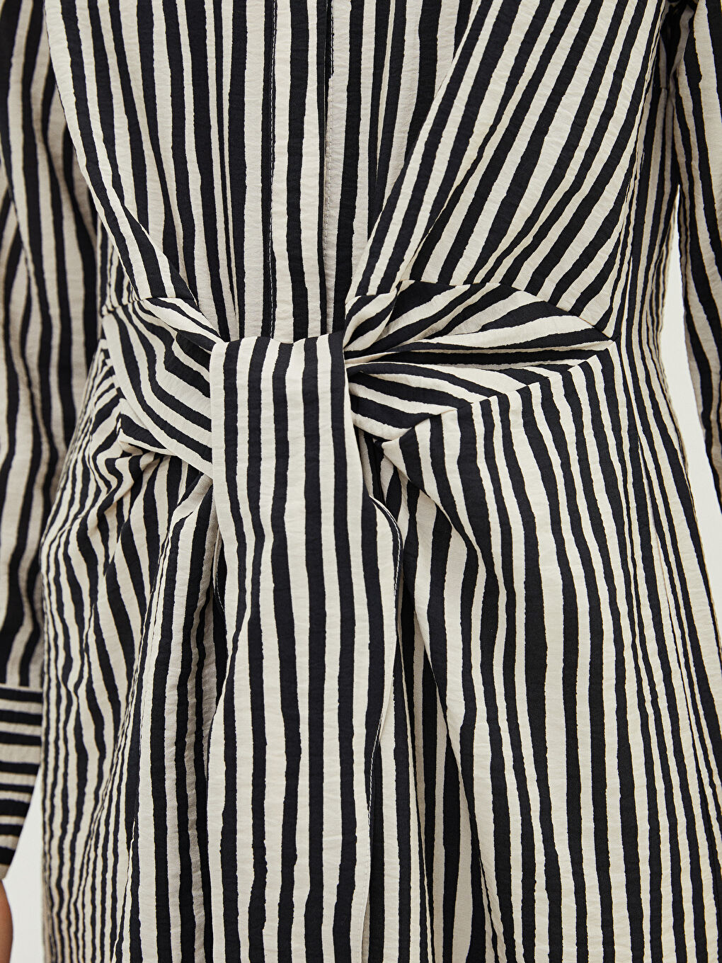 Siyah Çizgili Kadın Gömlek Tunik-2