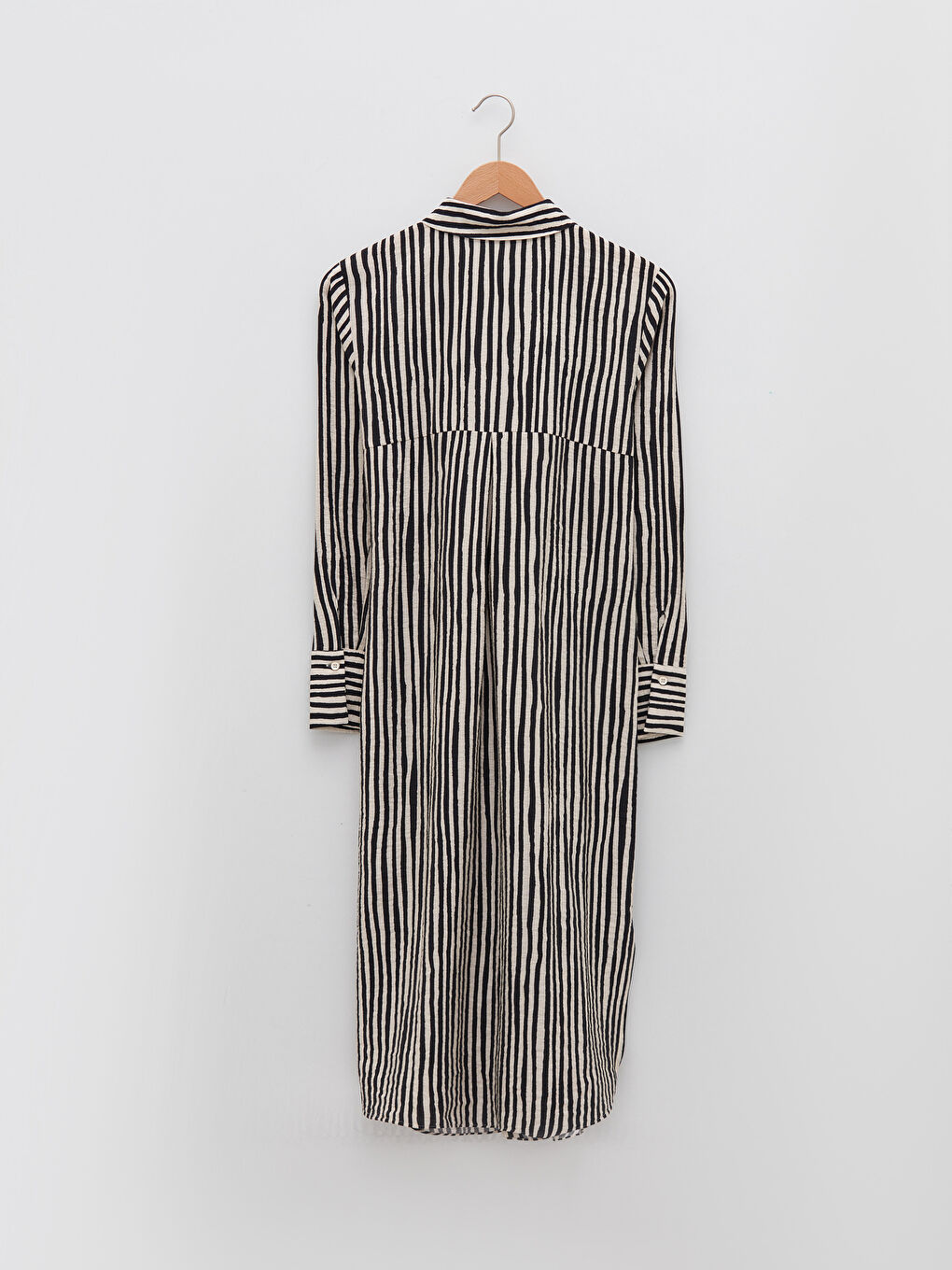 Siyah Çizgili Kadın Gömlek Tunik-5