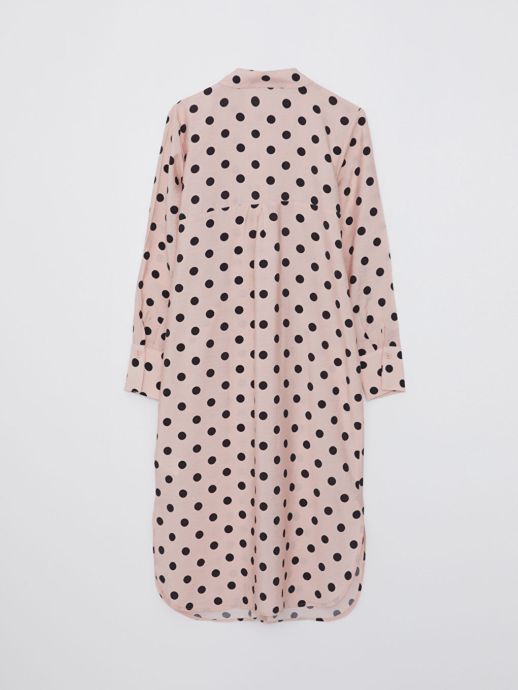 تونيك قميص نسائي بنقشة البولكا دوت بأكمام طويلة-6