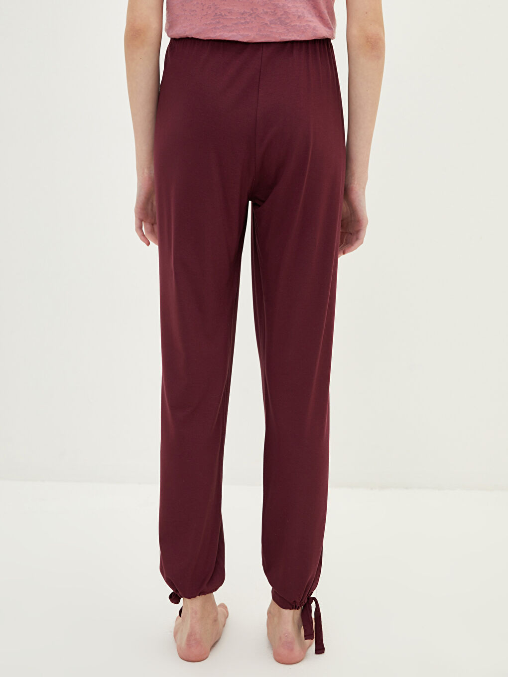 للسيدات بنطلونات بيجامة بخصر مرن وعادي-4