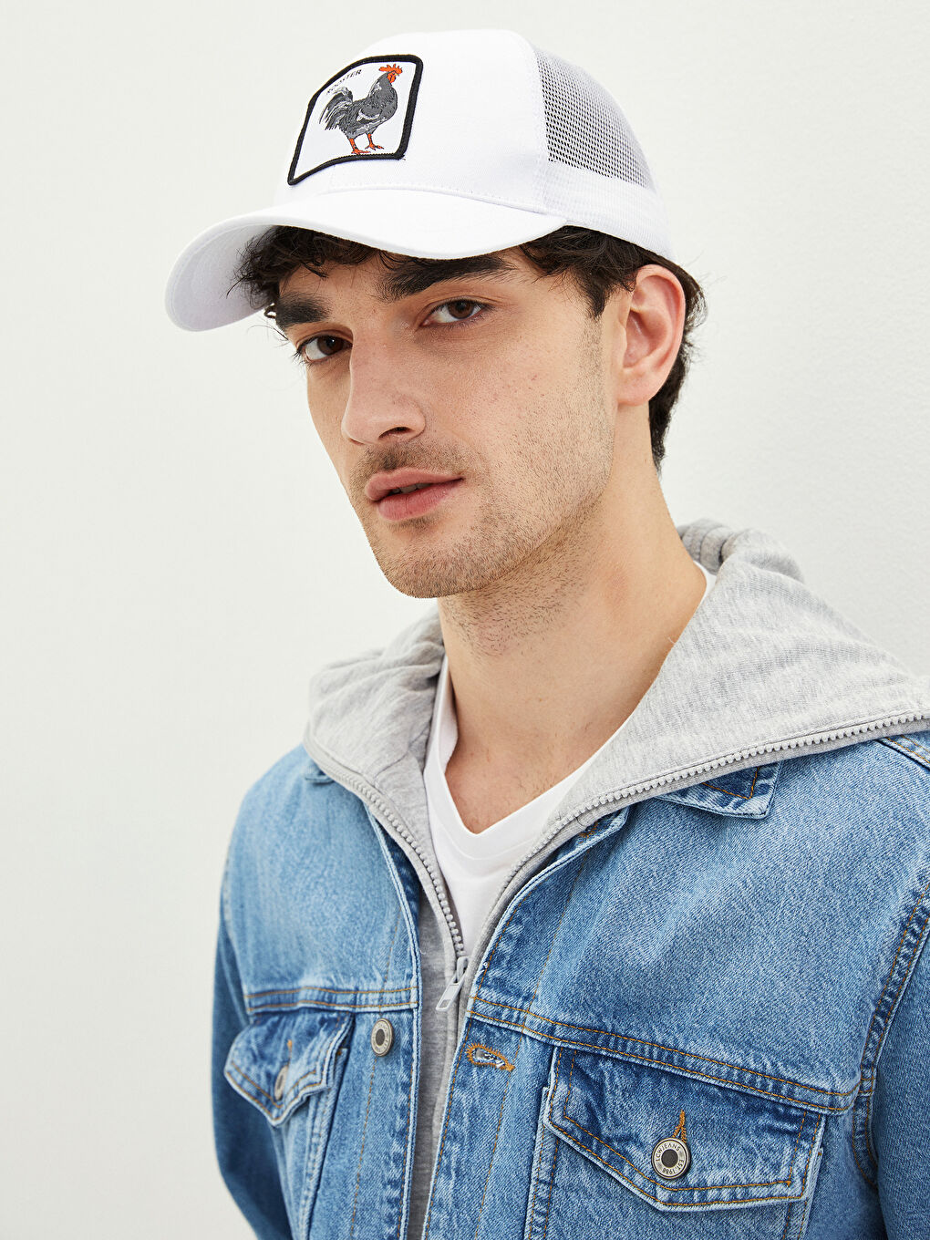 Printed Mesh Detailed Men's Cap Hat