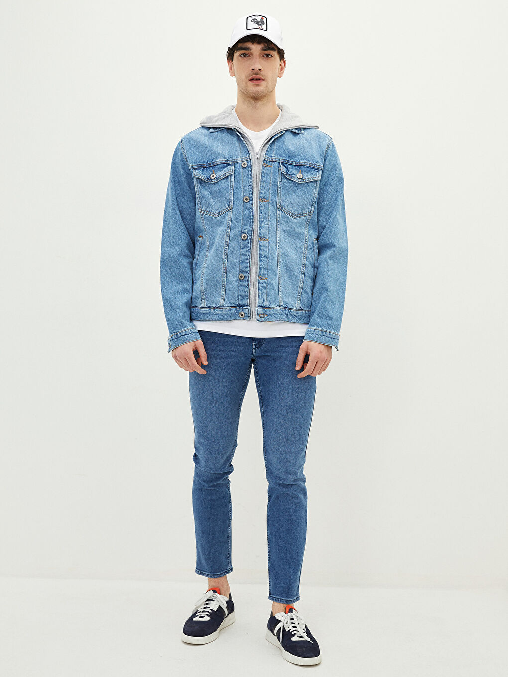 Printed Mesh Detailed Men's Cap Hat-1