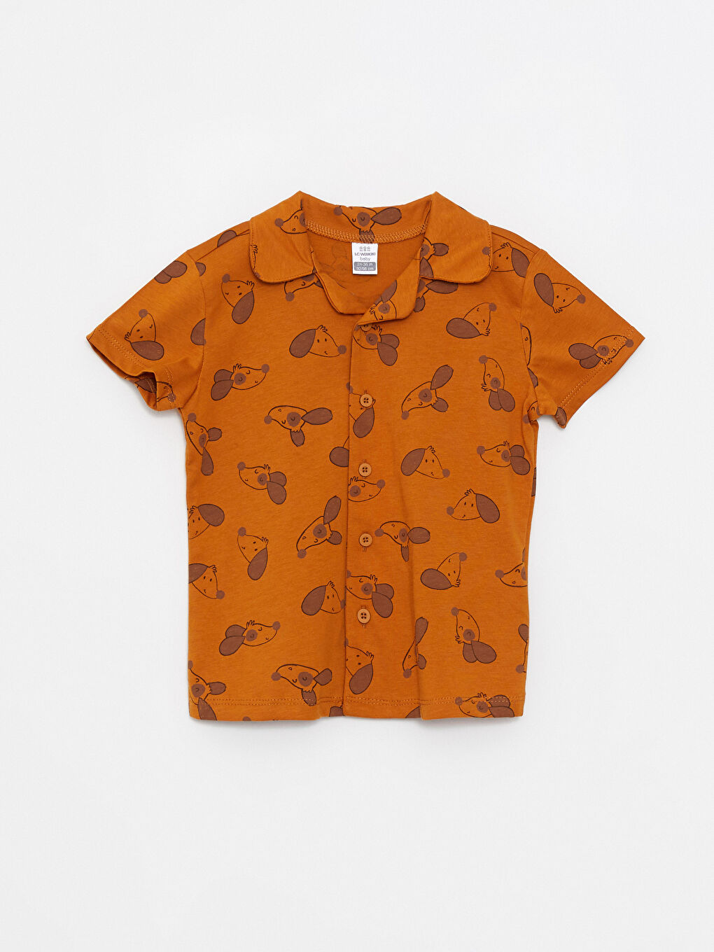 Ensemble de pyjama bébé garçon en coton imprimé à manches courtes avec col polo-3
