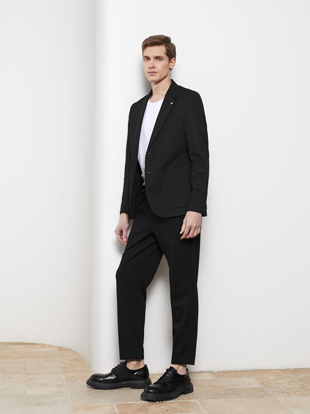 Siyah Dar Kalıp Erkek Blazer Ceket-2