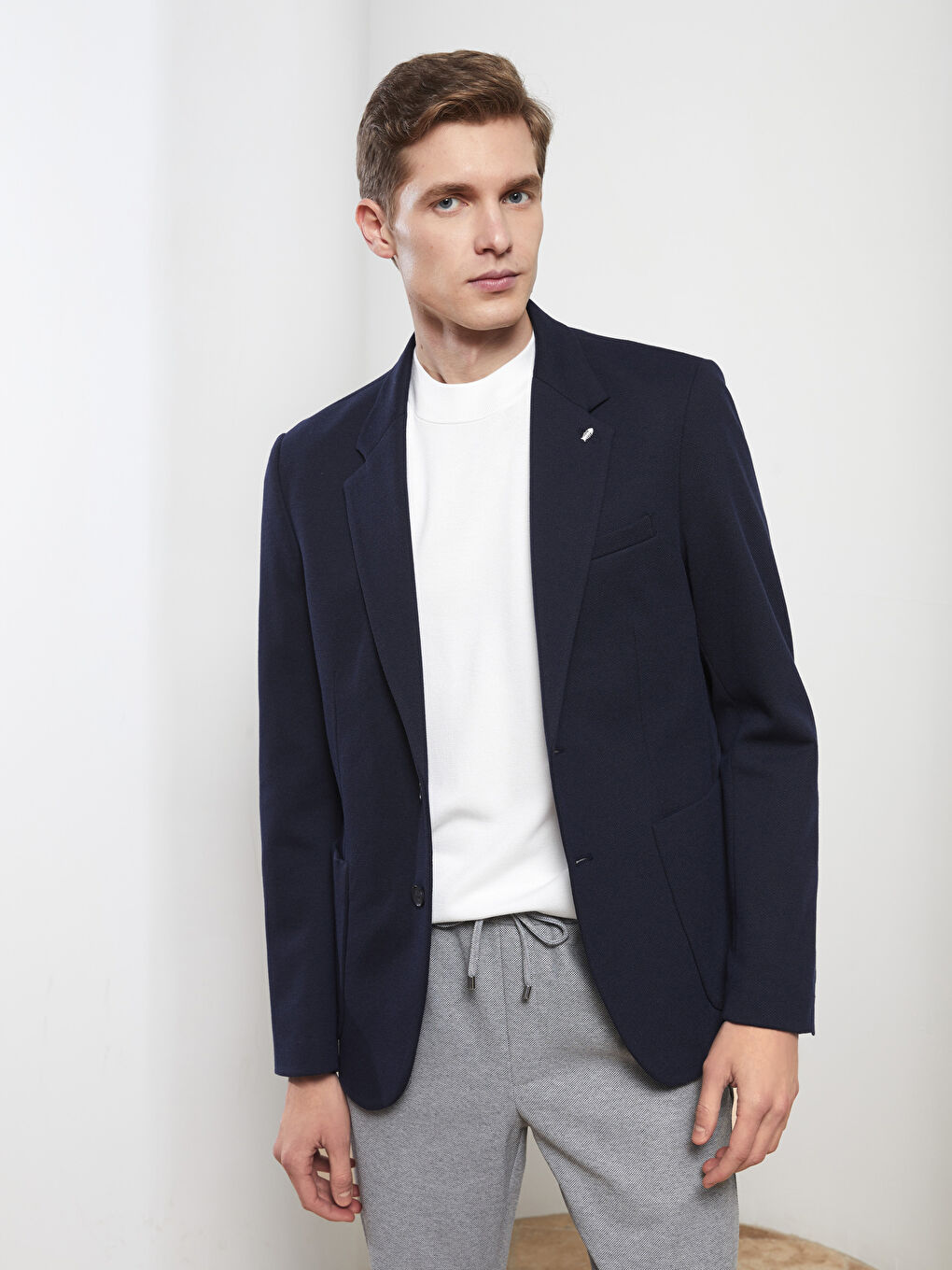 LCW Vision Lacivert Dar Kalıp Erkek Blazer Ceket