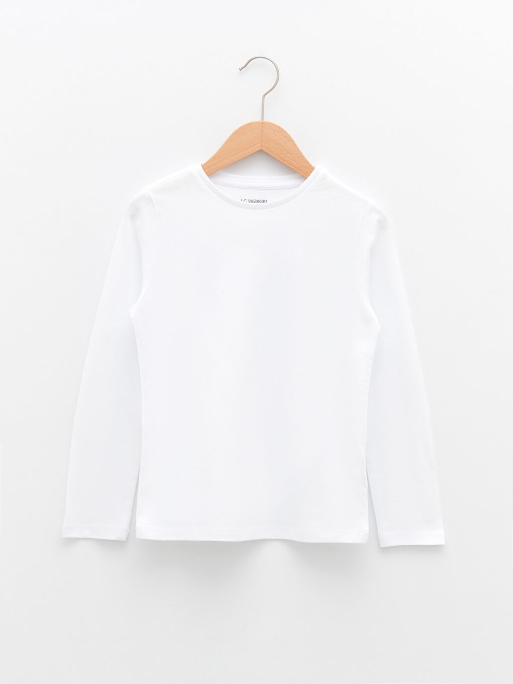 Crew Neck Basic Long Sleeve Cotton Girls T-Shirt 2-Pack-3