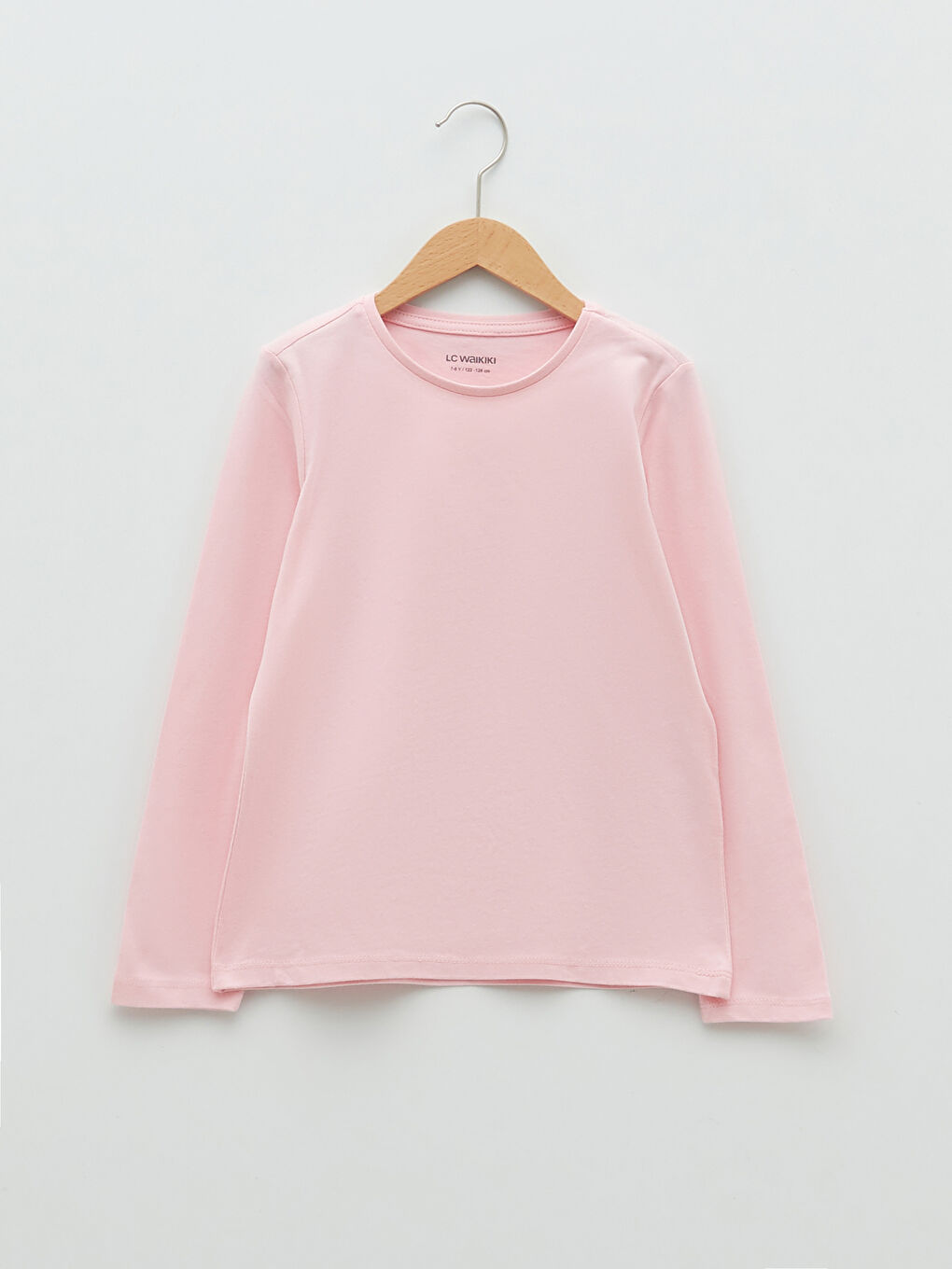 Crew Neck Basic Long Sleeve Cotton Girls T-Shirt 2-Pack-1