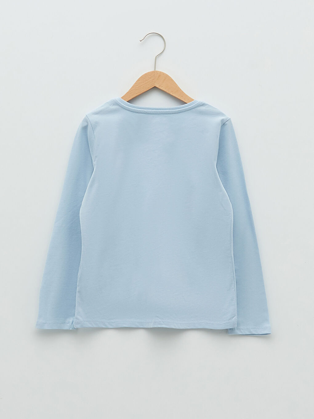 Crew Neck Basic Long Sleeve Cotton Girls T-Shirt 2-Pack-4