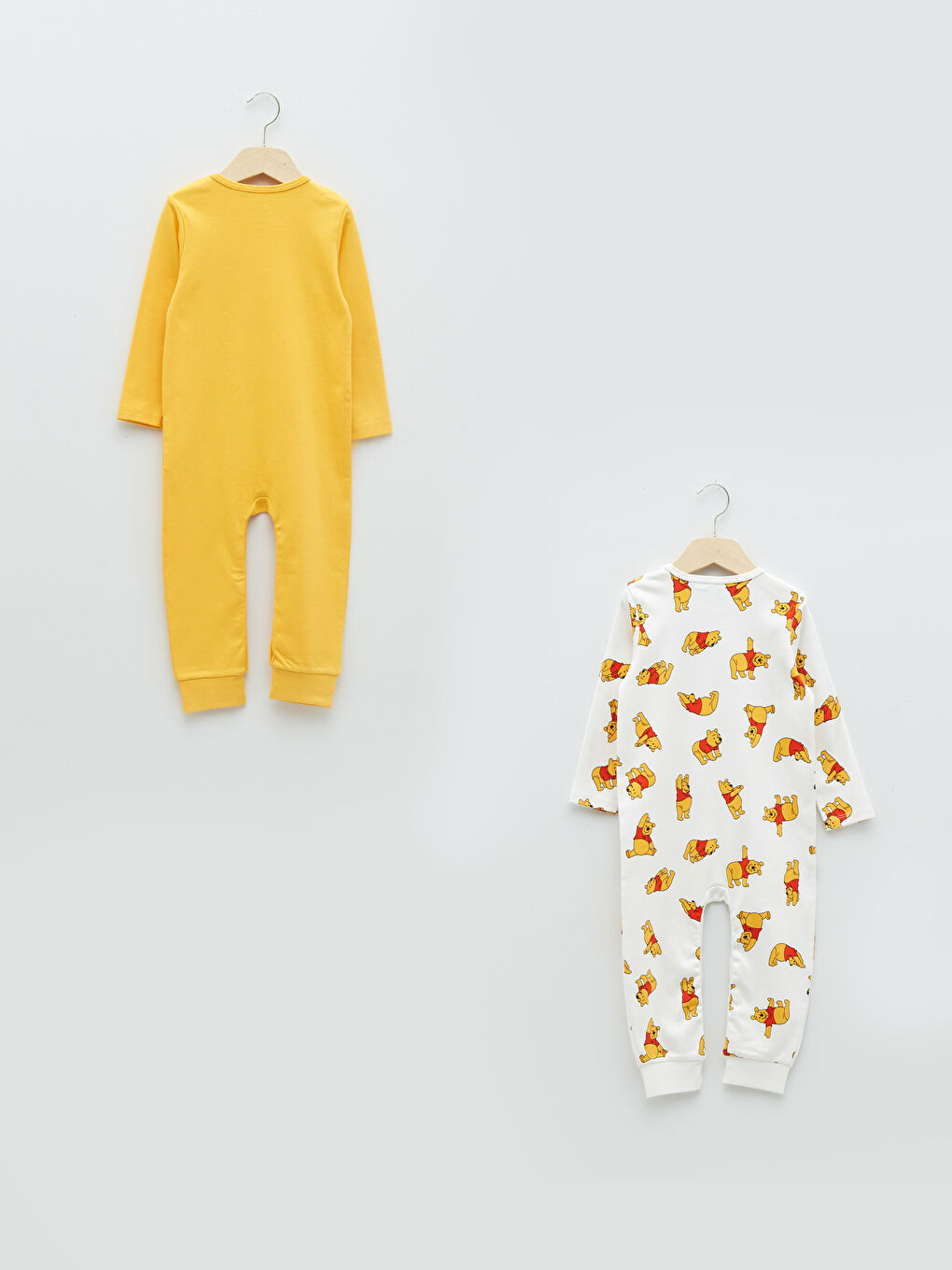 Crew Neck Long Sleeve Winnie the Pooh Printed Baby Boy Jumpsuit 2-Pack-1