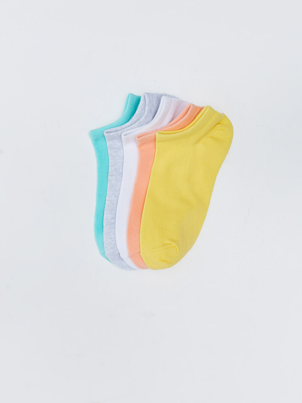Базовые носки-следки для девочек, комплект из 5 штук