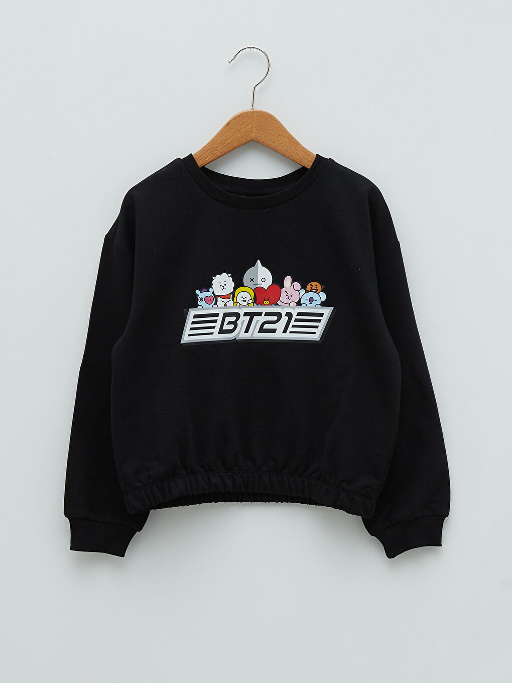 Crew Neck BT21 Printed Long Sleeve Girl Sweatshirt