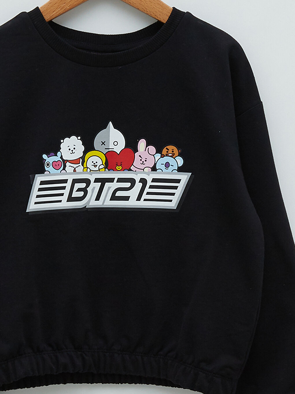 Crew Neck BT21 Printed Long Sleeve Girl Sweatshirt-2