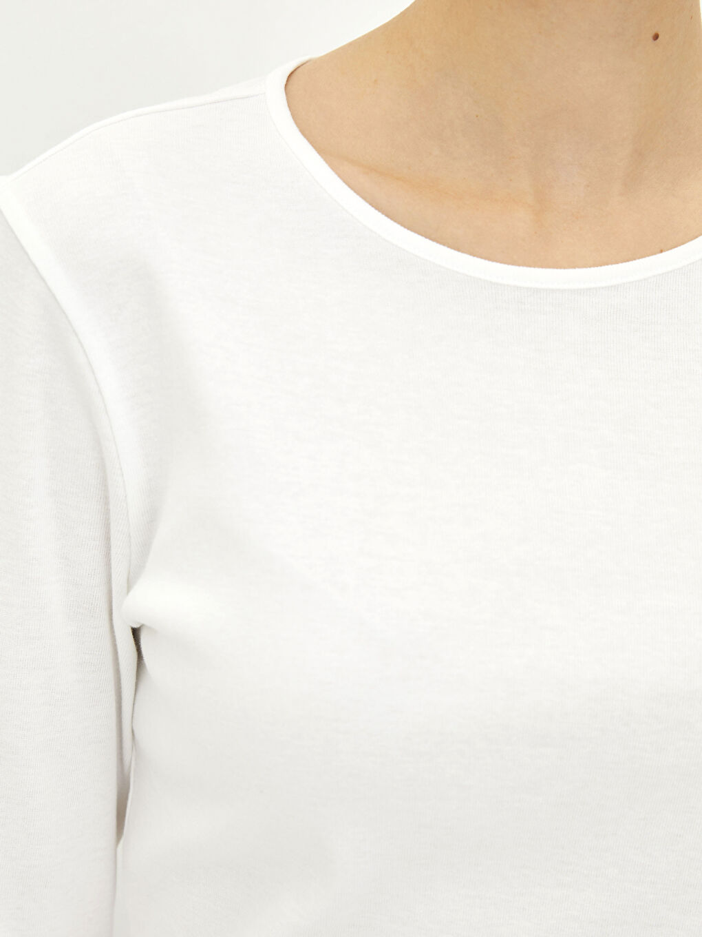 Body pentru Femei cu Guler Rotund-2