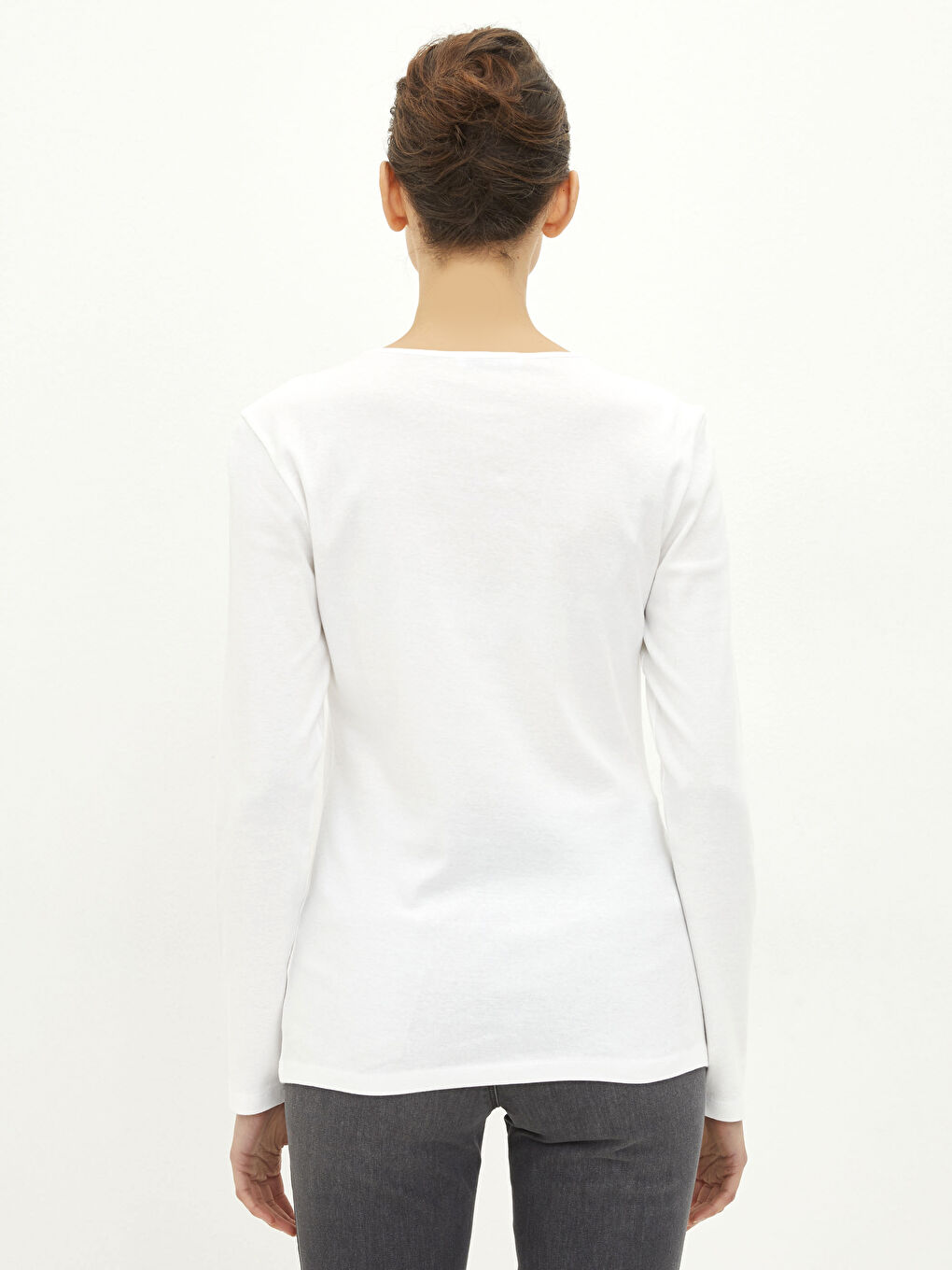 Body pentru Femei cu Guler Rotund-3