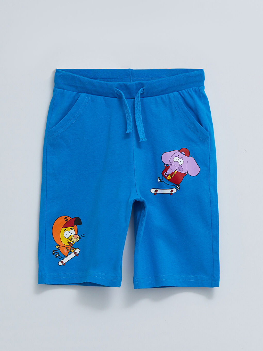 Mavi Beli Lastikli Kral Şakir Baskılı Erkek Çocuk Şort